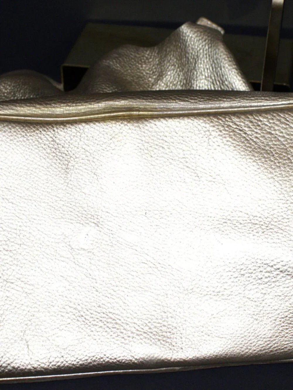 Michael Kors, Gold Leather, Tan Suede, Slouchy Hobo Bag with Gold Hardware